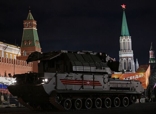 Victory Day parade rehearsal on Red Square