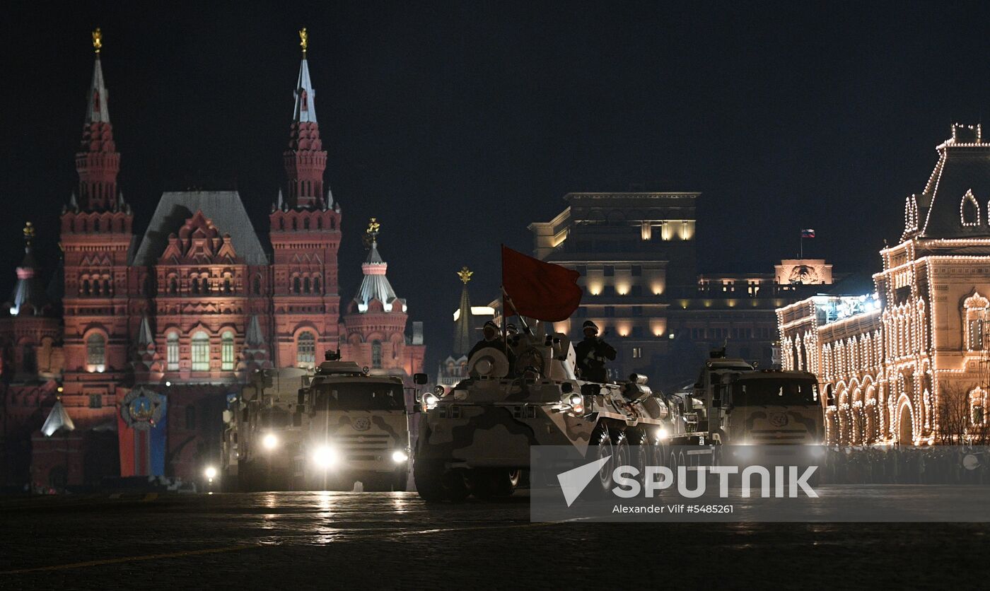 Victory Day parade rehearsal on Red Square