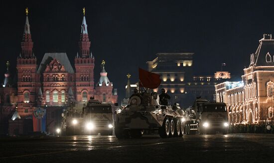 Victory Day parade rehearsal on Red Square