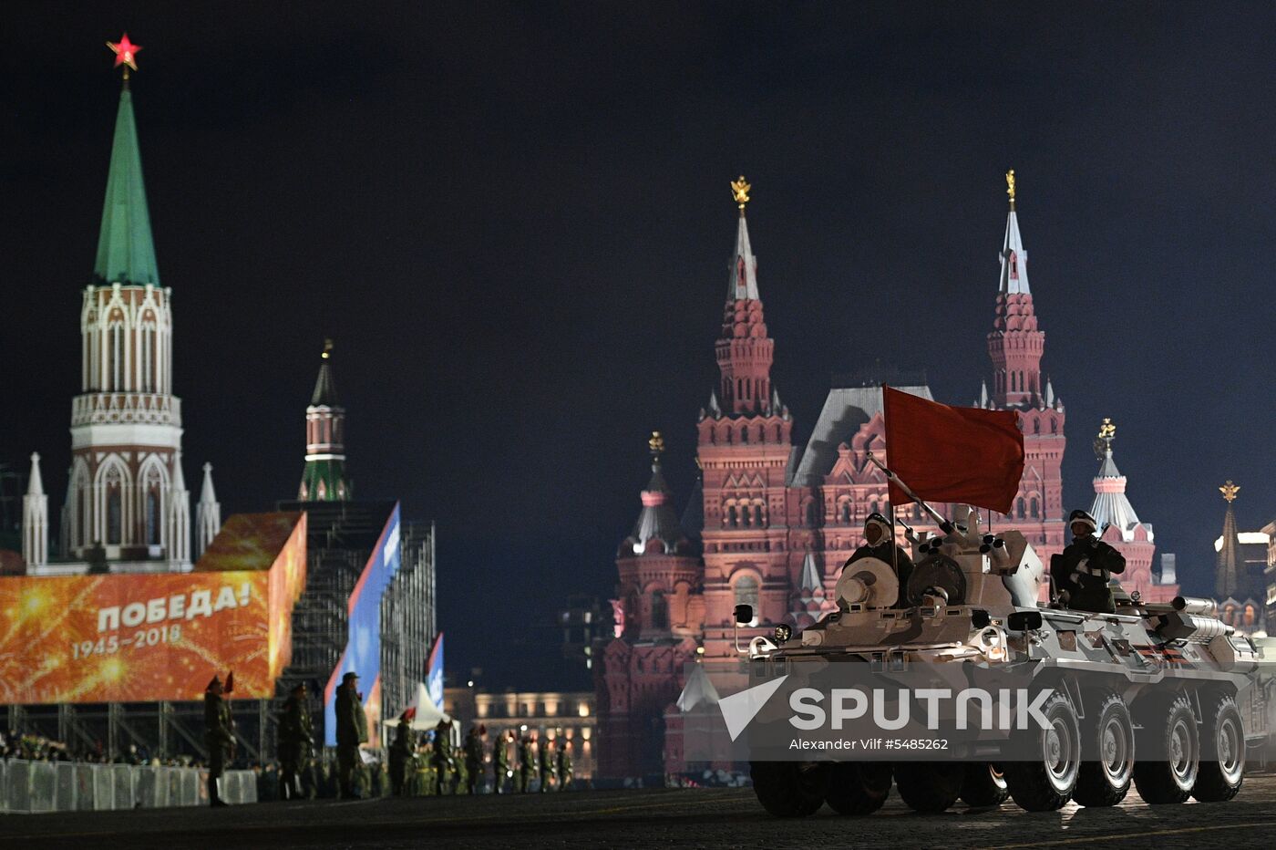 Victory Day parade rehearsal on Red Square