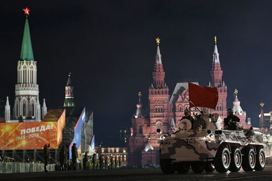 Victory Day parade rehearsal on Red Square