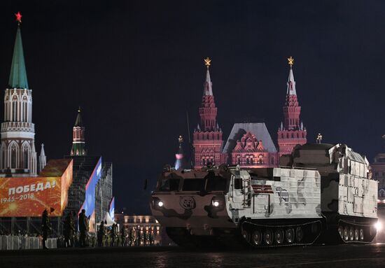 Victory Day parade rehearsal on Red Square