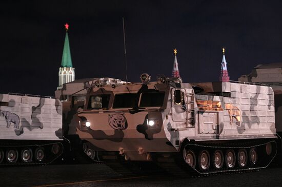 Victory Day parade rehearsal on Red Square