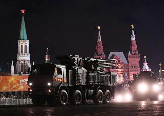 Victory Day parade rehearsal on Red Square
