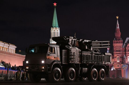 Victory Day parade rehearsal on Red Square