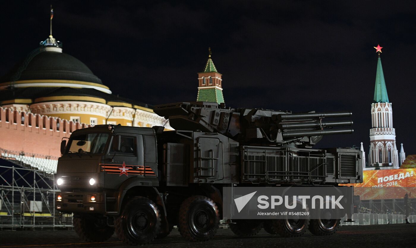 Victory Day parade rehearsal on Red Square