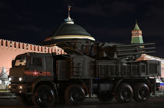 Victory Day parade rehearsal on Red Square