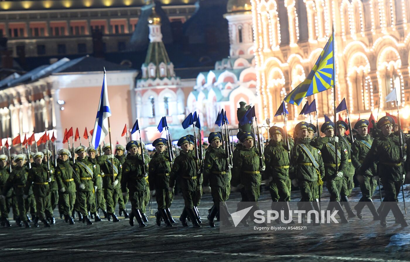 Victory Day parade rehearsal on Red Square