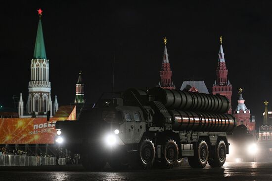 Victory Day parade rehearsal on Red Square