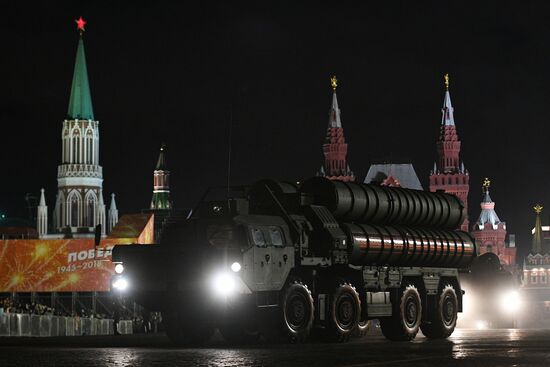 Victory Day parade rehearsal on Red Square