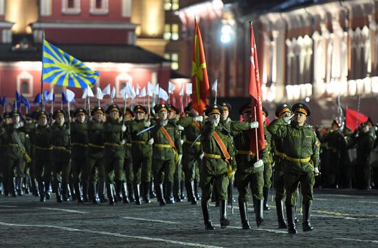 Victory Day parade rehearsal on Red Square
