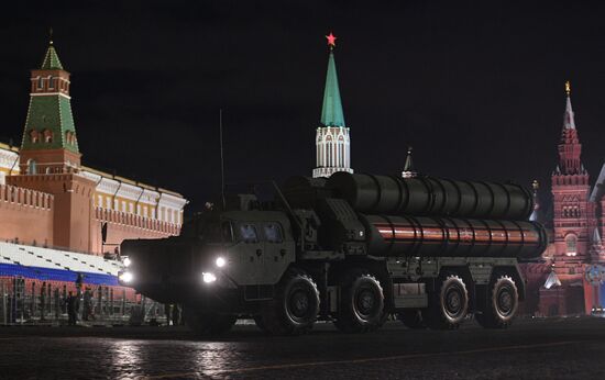 Victory Day parade rehearsal on Red Square