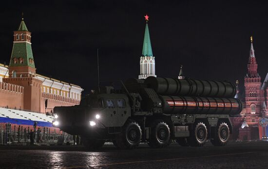 Victory Day parade rehearsal on Red Square