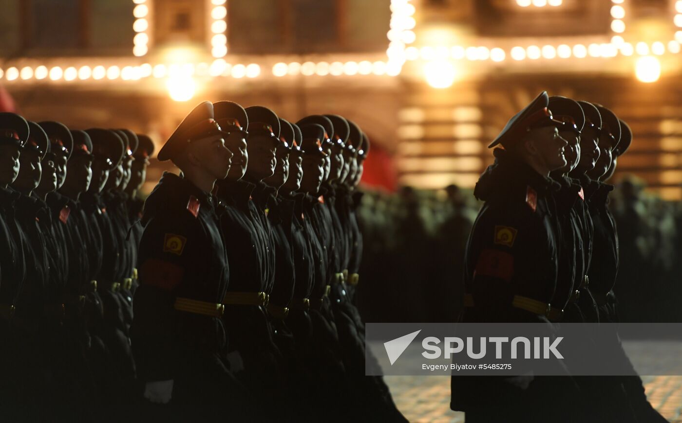 Victory Day parade rehearsal on Red Square