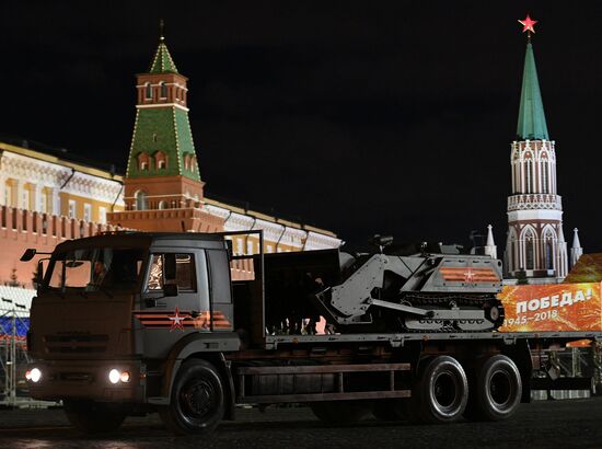 Victory Day parade rehearsal on Red Square