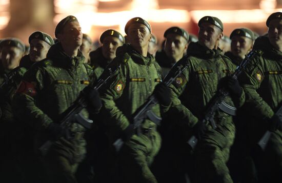 Victory Day parade rehearsal on Red Square