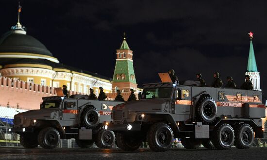 Victory Day parade rehearsal on Red Square