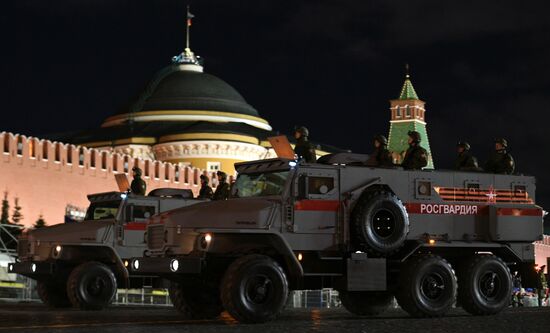 Victory Day parade rehearsal on Red Square