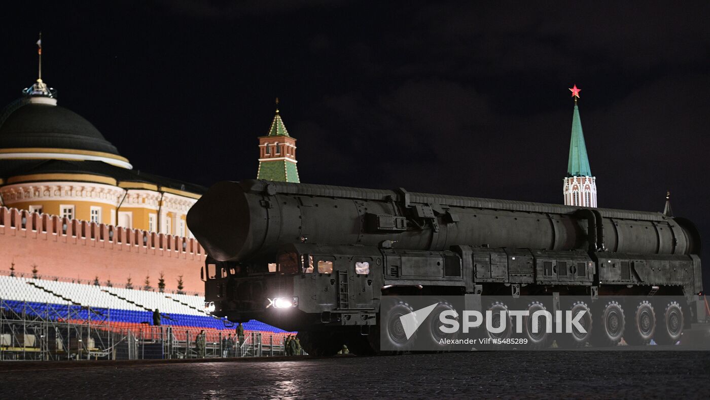 Victory Day parade rehearsal on Red Square
