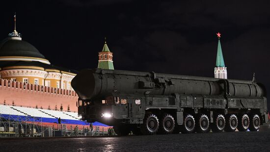 Victory Day parade rehearsal on Red Square