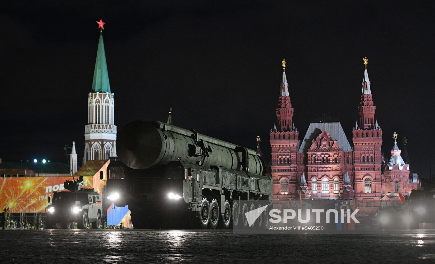 Victory Day parade rehearsal on Red Square