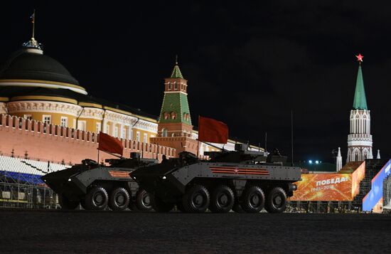 Victory Day parade rehearsal on Red Square