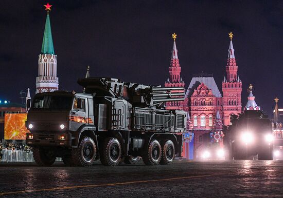 Victory Day parade rehearsal on Red Square