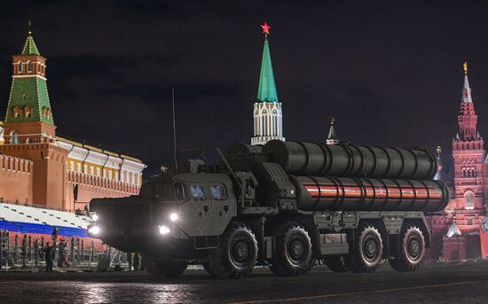Victory Day parade rehearsal on Red Square