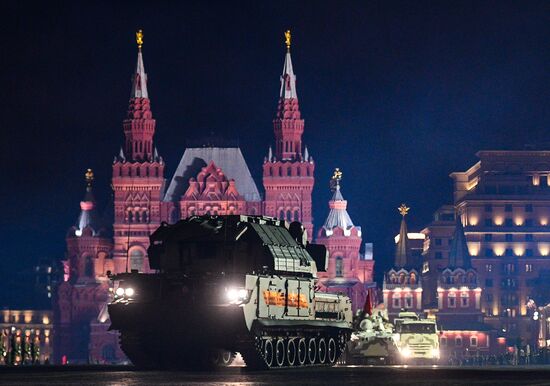 Victory Day parade rehearsal on Red Square