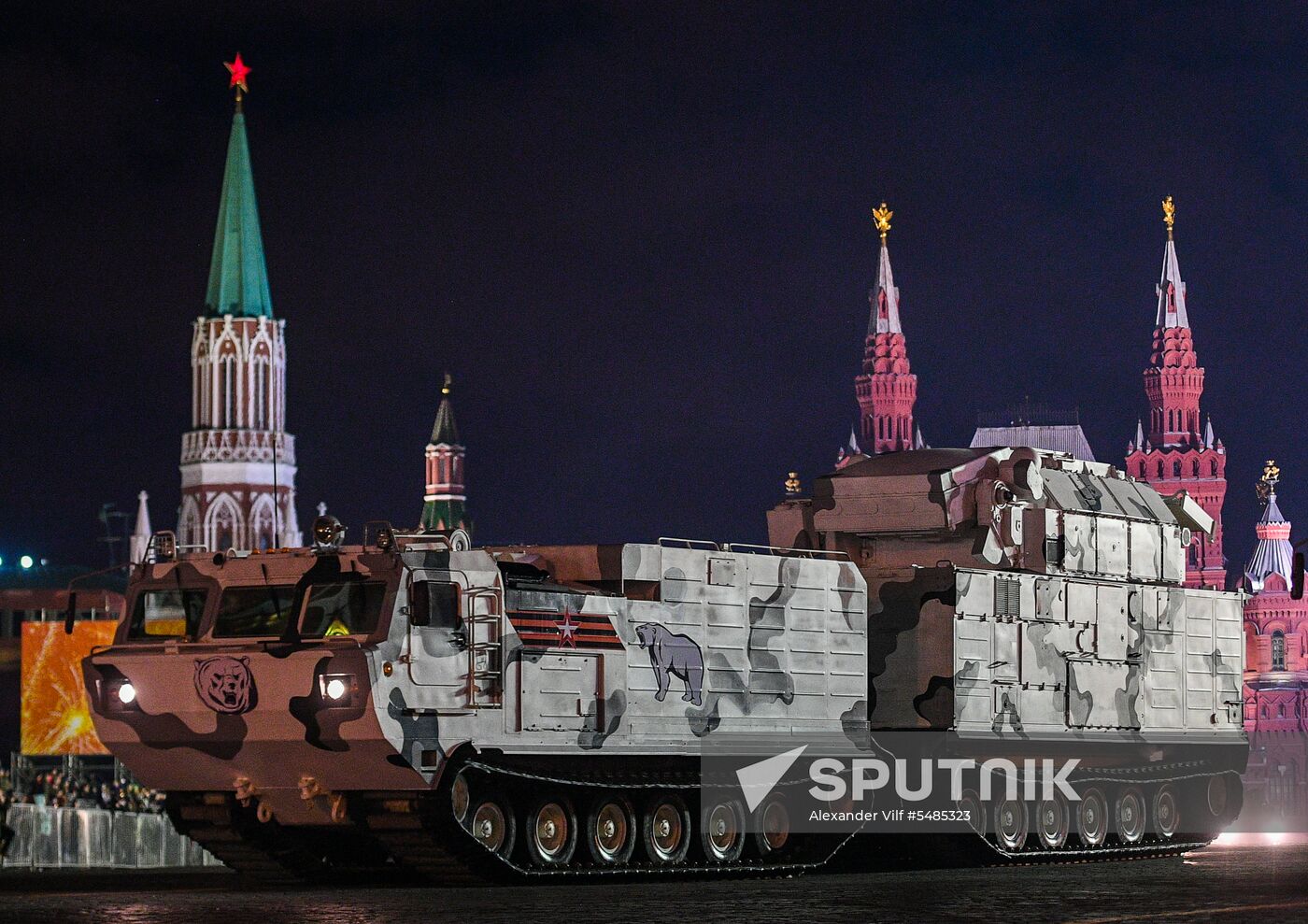 Victory Day parade rehearsal on Red Square