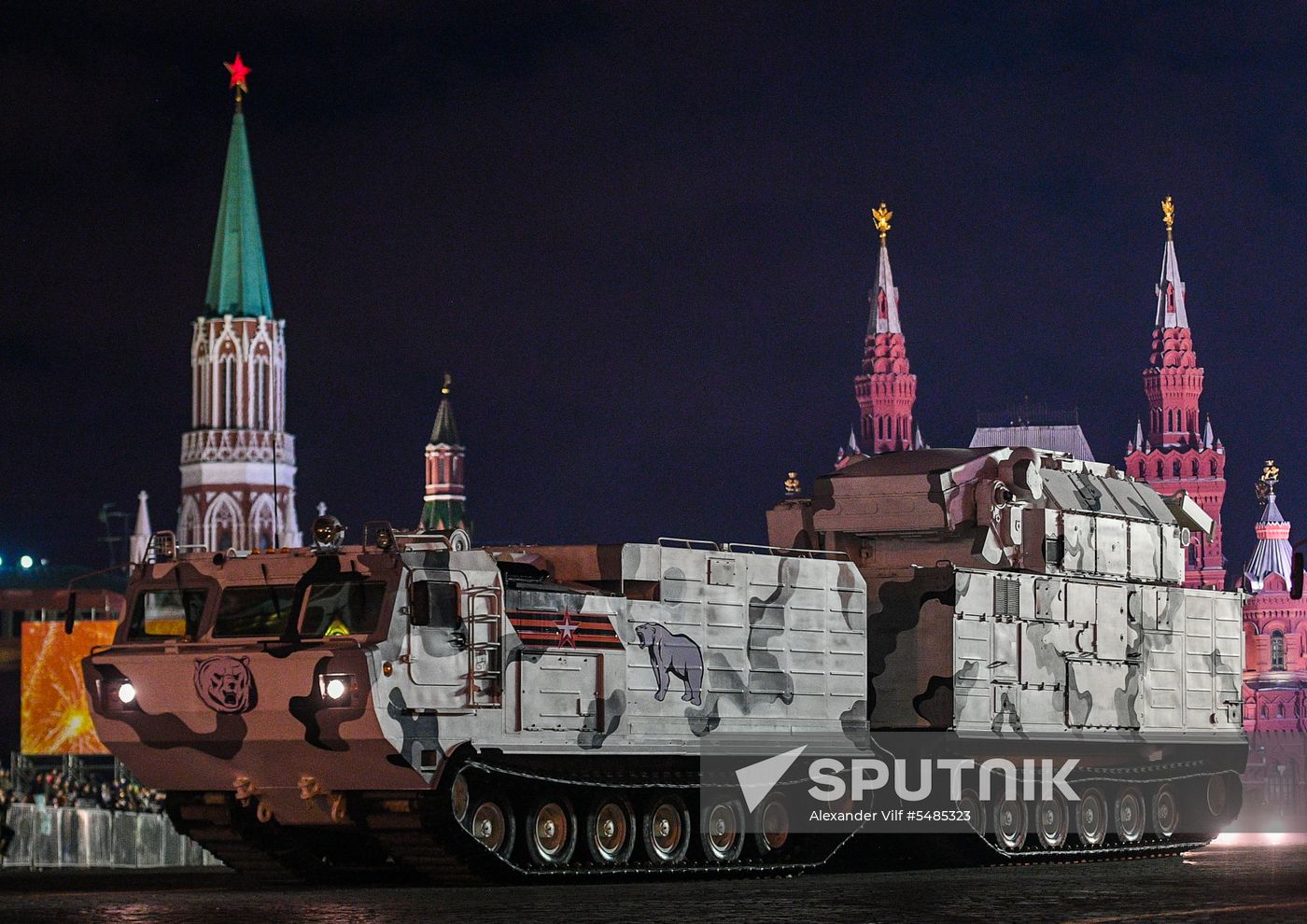 Victory Day parade rehearsal on Red Square