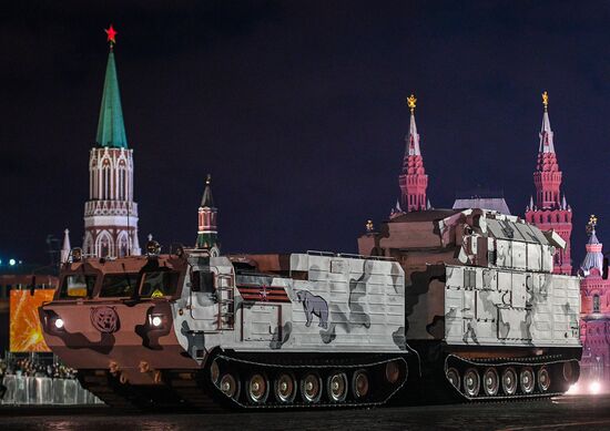 Victory Day parade rehearsal on Red Square
