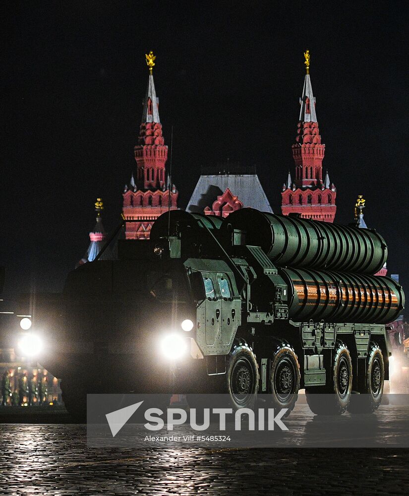 Victory Day parade rehearsal on Red Square