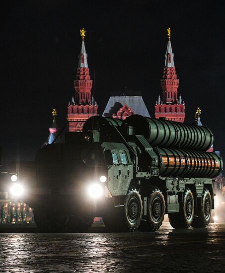 Victory Day parade rehearsal on Red Square