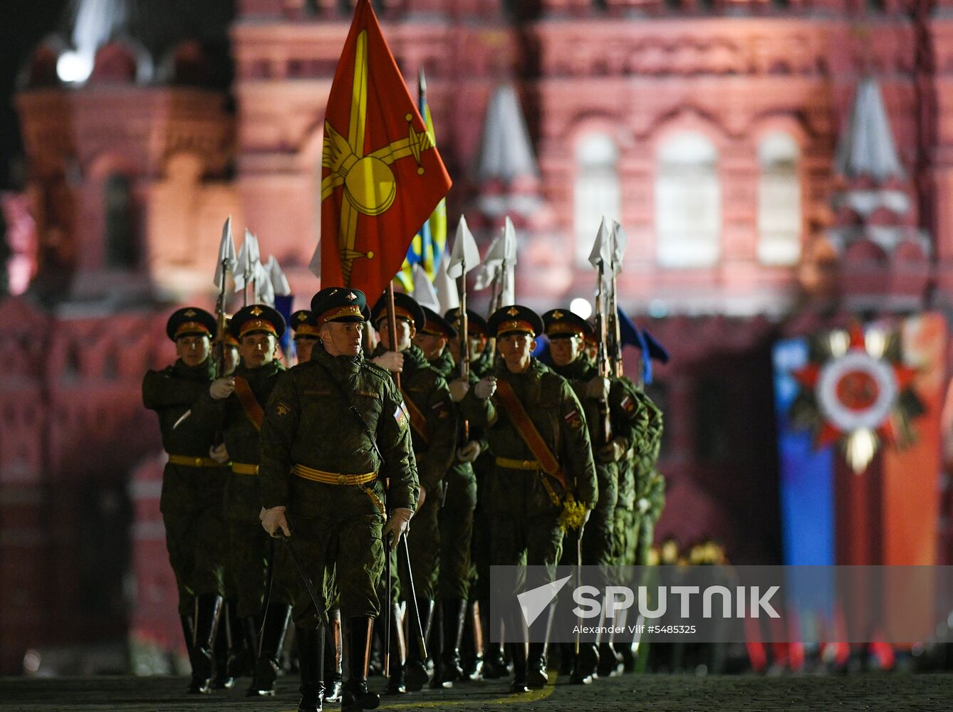 Victory Day parade rehearsal on Red Square