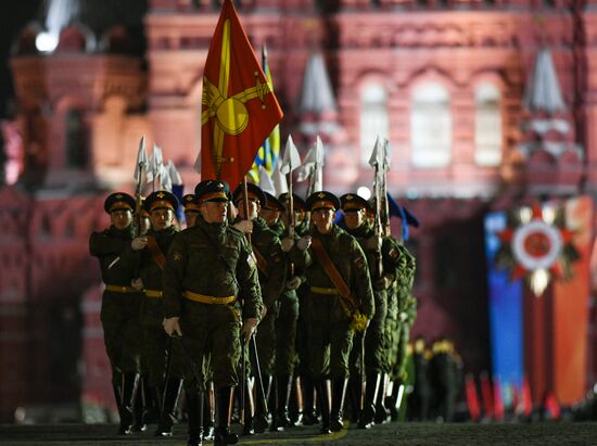Victory Day parade rehearsal on Red Square
