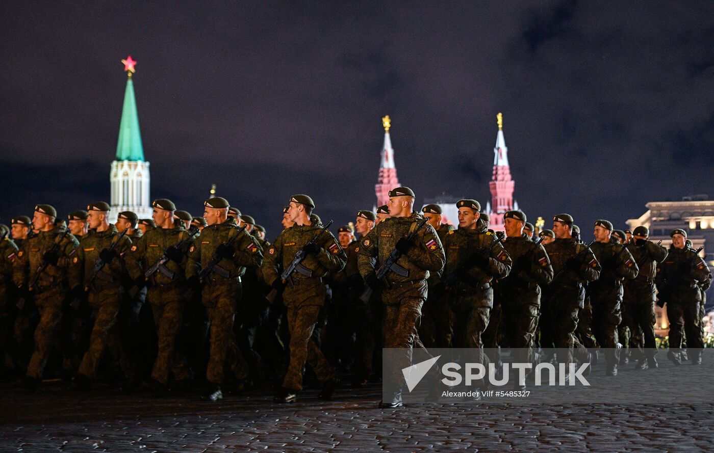 Victory Day parade rehearsal on Red Square