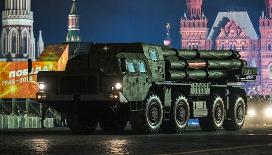 Victory Day parade rehearsal on Red Square