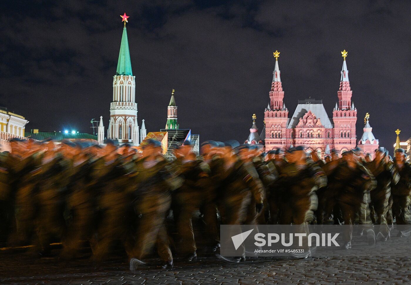 Victory Day parade rehearsal on Red Square