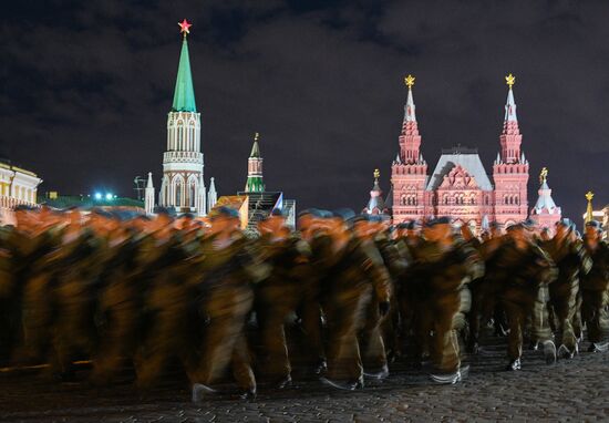 Victory Day parade rehearsal on Red Square