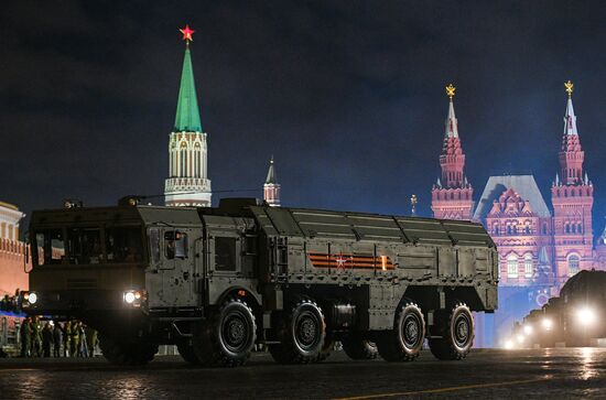 Victory Day parade rehearsal on Red Square