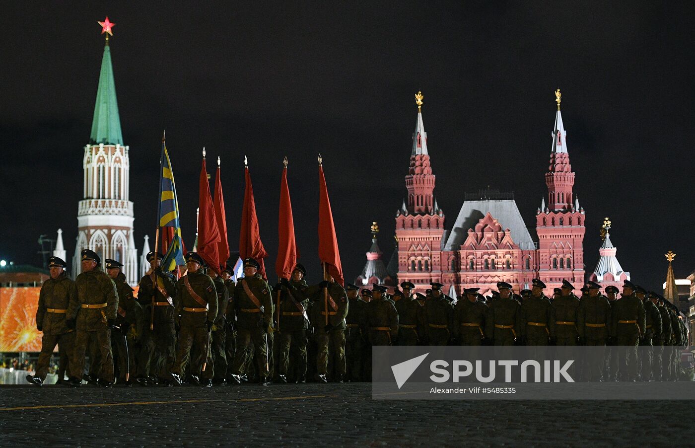 Victory Day parade rehearsal on Red Square
