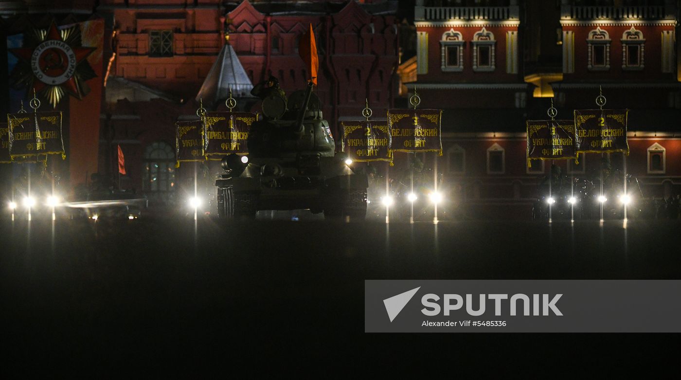 Victory Day parade rehearsal on Red Square