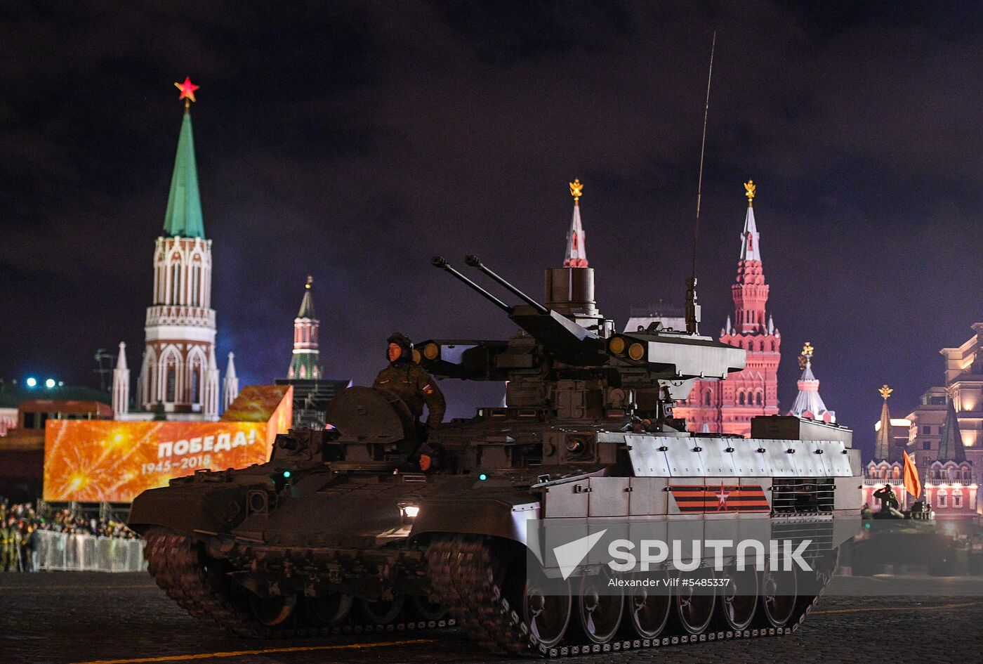 Victory Day parade rehearsal on Red Square