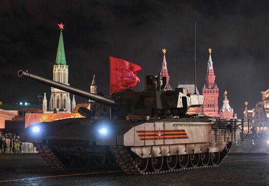Victory Day parade rehearsal on Red Square
