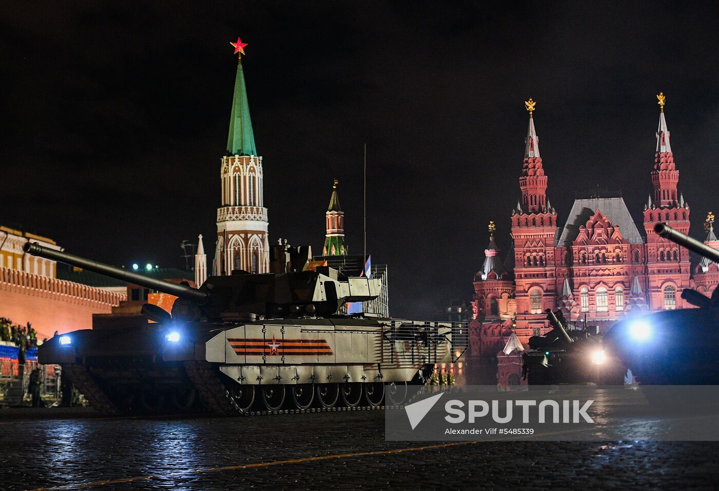 Victory Day parade rehearsal on Red Square