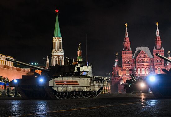 Victory Day parade rehearsal on Red Square