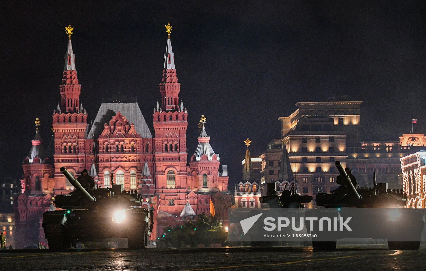 Victory Day parade rehearsal on Red Square