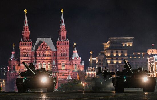 Victory Day parade rehearsal on Red Square