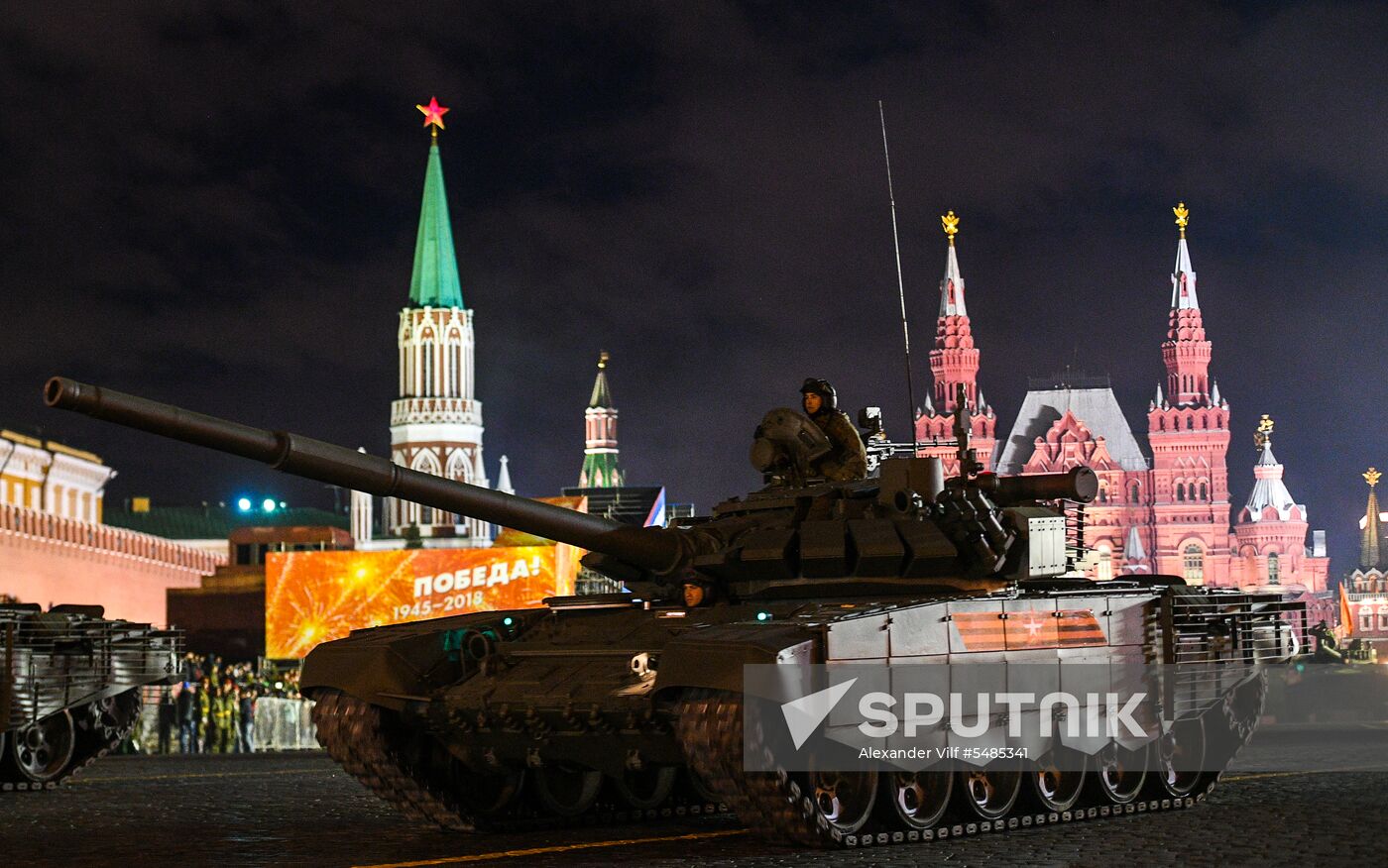 Victory Day parade rehearsal on Red Square